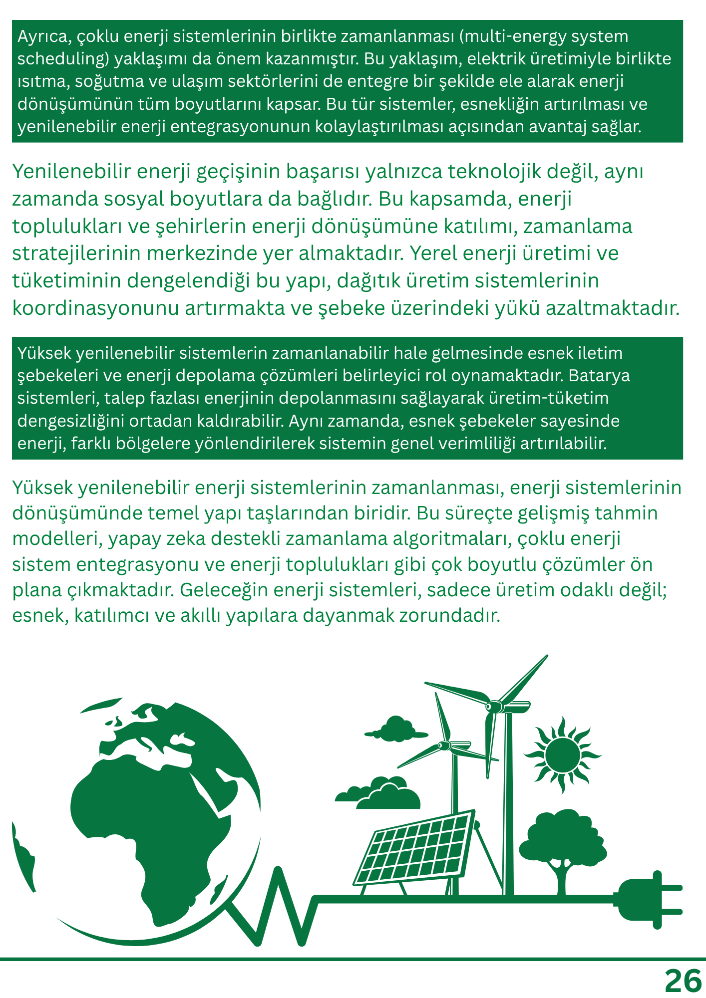Yüksek Yenilenebilir Enerji Sistemlerinin Zamanlanması